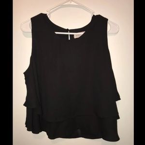 Black Foley crop top